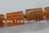 CFG1101 15.5 inches 15*20mm carved tube agate gemstone beads