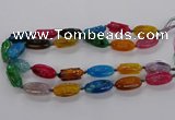CFG1228 15.5 inches 15*30mm carved oval agate gemstone beads