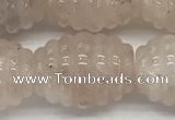 CFG1504 15.5 inches 15*20mm carved rice pink quartz beads