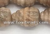 CFG1518 15.5 inches 15*20mm carved teardrop moonstone beads
