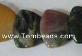 CFG540 15.5 inches 25*25mm carved triangle Indian agate beads