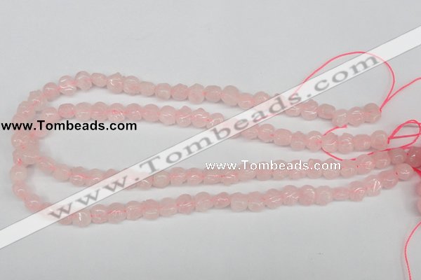 CFG58 15.5 inches 8*10mm carved pig-shaped rose quartz beads