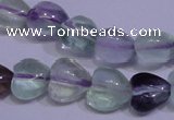 CFL1051 15 inches 8*8mm heart natural fluorite gemstone beads