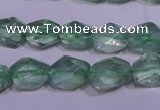 CFL1082 15 inches 9*12mm faceted nuggets green fluorite beads