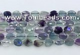 CFL1231 15.5 inches 8*10mm faceted oval fluorite beads