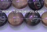 CFL1335 15.5 inches 16mm flat round purple fluorite gemstone beads