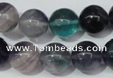 CFL154 15.5 inches 14mm round natural fluorite gemstone beads wholesale