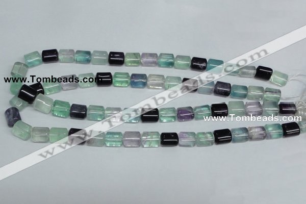 CFL329 15.5 inches 8*12mm flat column natural fluorite beads