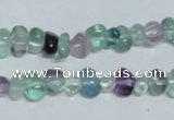 CFL330 15.5 inches 6*9mm nugget natural fluorite beads