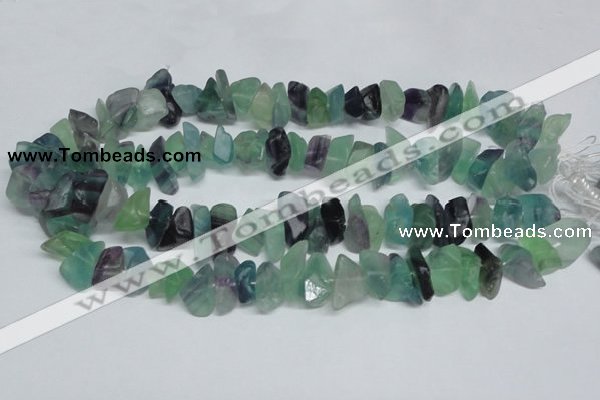 CFL334 15.5 inches 12*16mm nugget natural fluorite beads wholesale