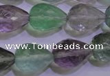 CFL715 15.5 inches 15*20mm faceted teardrop natural fluorite beads