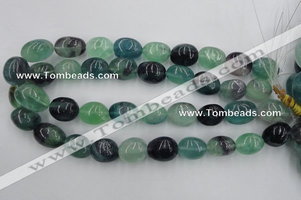 CFL954 15.5 inches 18*22mm nuggets natural fluorite beads wholesale