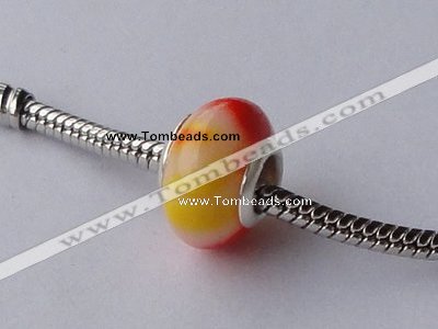 CFP10 20pcs alloy core 9*15mm roundel fimo polymer clay European beads