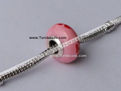 CFP19 20pcs alloy core 9*15mm roundel fimo polymer clay European beads