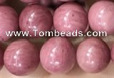 CFW51 15.5 inches 6mm round natural pink wooden jasper beads