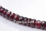 CGA09 4*6mm faceted roundel natural garnet gemstone beads Wholes