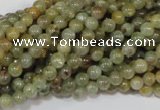 CGA201 15.5 inches 4mm round natural green garnet beads