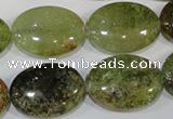 CGA225 15.5 inches 18*25mm oval natural green garnet beads