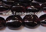 CGA397 15 inches 7*9mm oval natural red garnet beads wholesale