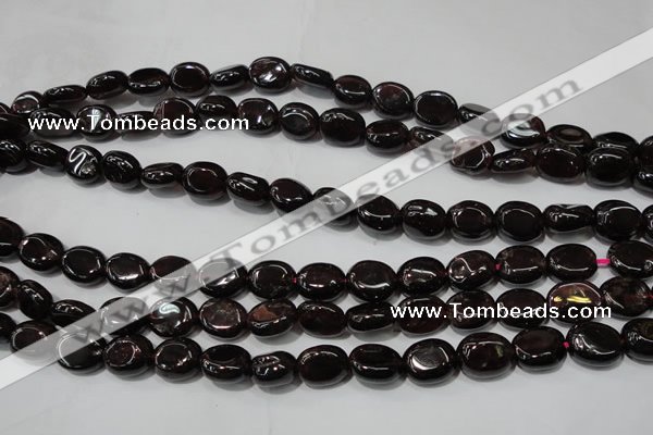 CGA469 15.5 inches 8*10mm oval natural red garnet beads