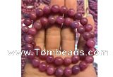 CGB2500 7.5 inches 6mm round ruby gemstone beaded bracelets