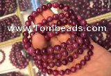 CGB2510 7.5 inches 6mm round ruby zoisite beaded bracelets