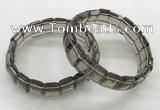 CGB3422 7.5 inches 12*15mm faceted rectangle smoky quartz bracelets