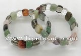CGB3467 7.5 inches 10*14mm faceted oval mixed gemstone bracelets