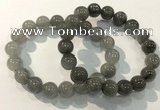 CGB4105 7.5 inches 12mm round rutilated quartz beaded bracelets
