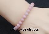 CGB5054 6mm, 8mm round Chinese pink opal beads stretchy bracelets
