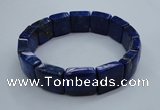 CGB510 7.5 inches 14*14mm square natural lapis lazuli bracelet