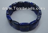 CGB511 8 inches 16*20mm rectangle natural lapis lazuli bracelet