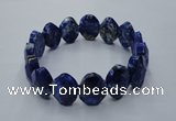 CGB518 8 inches 13*18mm faceted marquise natural lapis lazuli bracelet