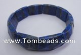 CGB521 8 inches 15*20mm faceted rectangle natural lapis lazuli bracelet