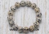 CGB5376 10mm, 12mm round dalmatian jasper beads stretchy bracelets