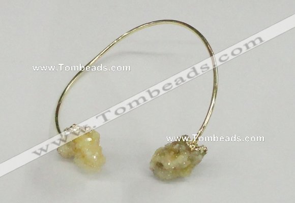 CGB785 13*18mm - 15*20mm nuggets druzy quartz gemstone bangles