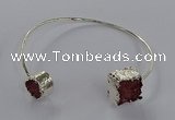 CGB890 12mm - 14*15mm freeform druzy agate gemstone bangles