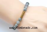 CGB8969 8mm, 10mm labradorite & rondelle hematite beaded bracelets