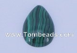 CGC32 2pcs 18*25mm flat teardrop natural malachite gemstone cabochons