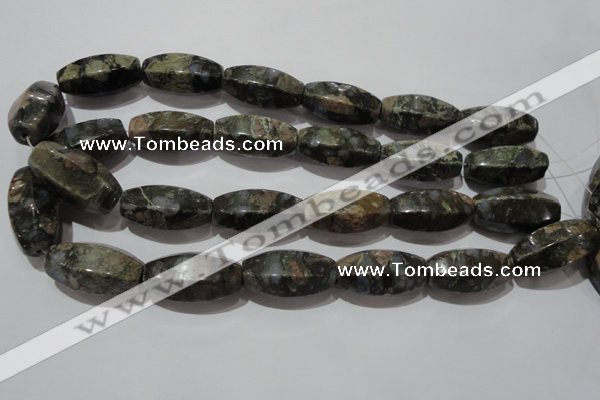 CGE118 15.5 inches 16*30mm rice glaucophane gemstone beads