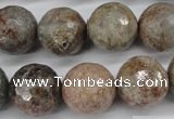 CGG17 15.5 inches 16mm faceted round ghost gemstone beads wholesale