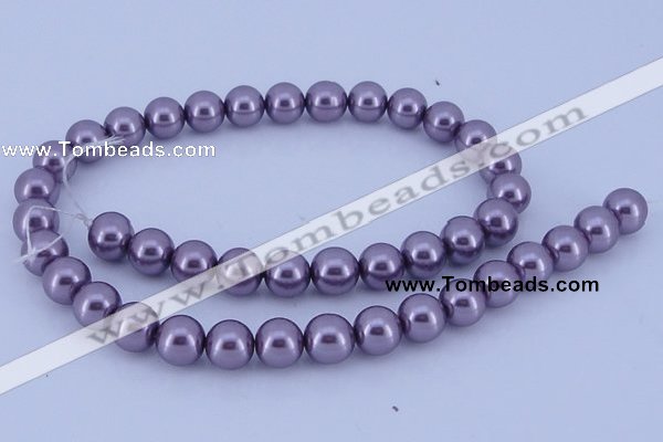 CGL147 5PCS 16 inches 14mm round dyed glass pearl beads wholesale