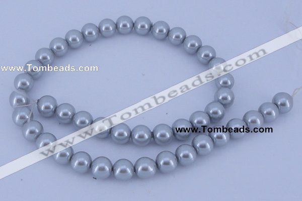 CGL168 5PCS 16 inches 16mm round dyed glass pearl beads wholesale