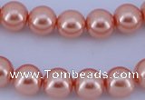 CGL294 10PCS 16 inches 8mm round dyed glass pearl beads wholesale