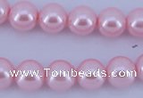 CGL302 10PCS 16 inches 4mm round dyed glass pearl beads wholesale