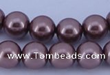 CGL395 5PCS 16 inches 10mm round dyed glass pearl beads wholesale