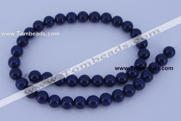 CGL893 5PCS 16 inches 10mm round heated glass pearl beads wholesale