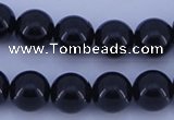 CGL902 10PCS 16 inches 4mm round heated glass pearl beads wholesale