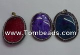 CGP1548 40*55mm - 45*60mm oval agate pendants wholesale