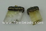 CGP217 20*30mm - 25*40mm freeform citrine gemstone pendants